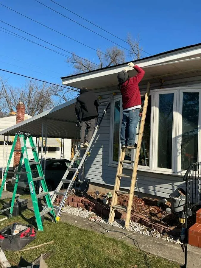 Restoration crew performing exterior repair in Seminole
